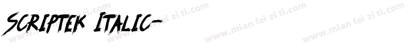 Scriptek Italic字体转换